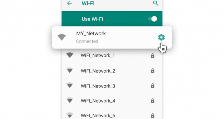 Choose the Wi-Fi icon