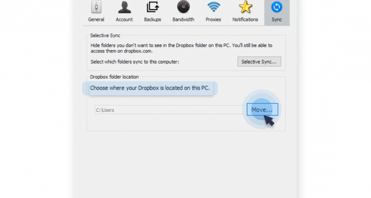 How to deselect your Dropbox folders
