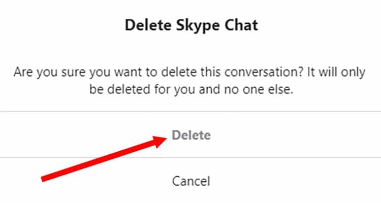 Confirm you want to delete