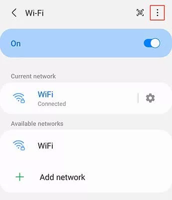 Android Wi-Fi settings