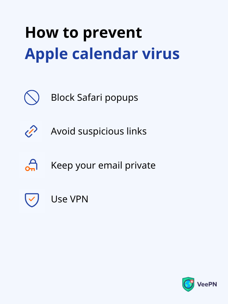 How to prevent Apple calendar virus