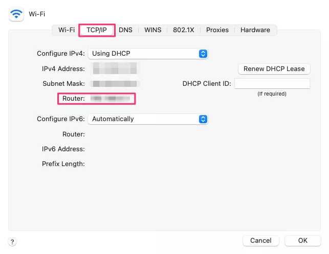 Your router IP address will be next to Router