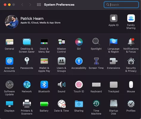 Open System Preferences