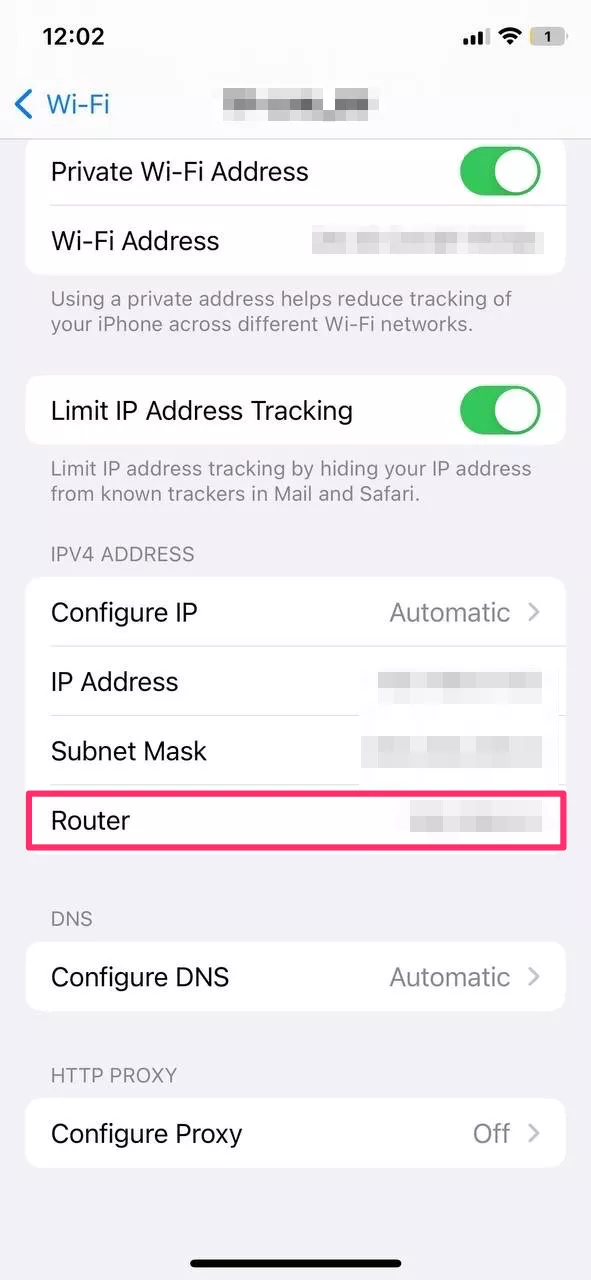 Your router’s IP address will be next to Router