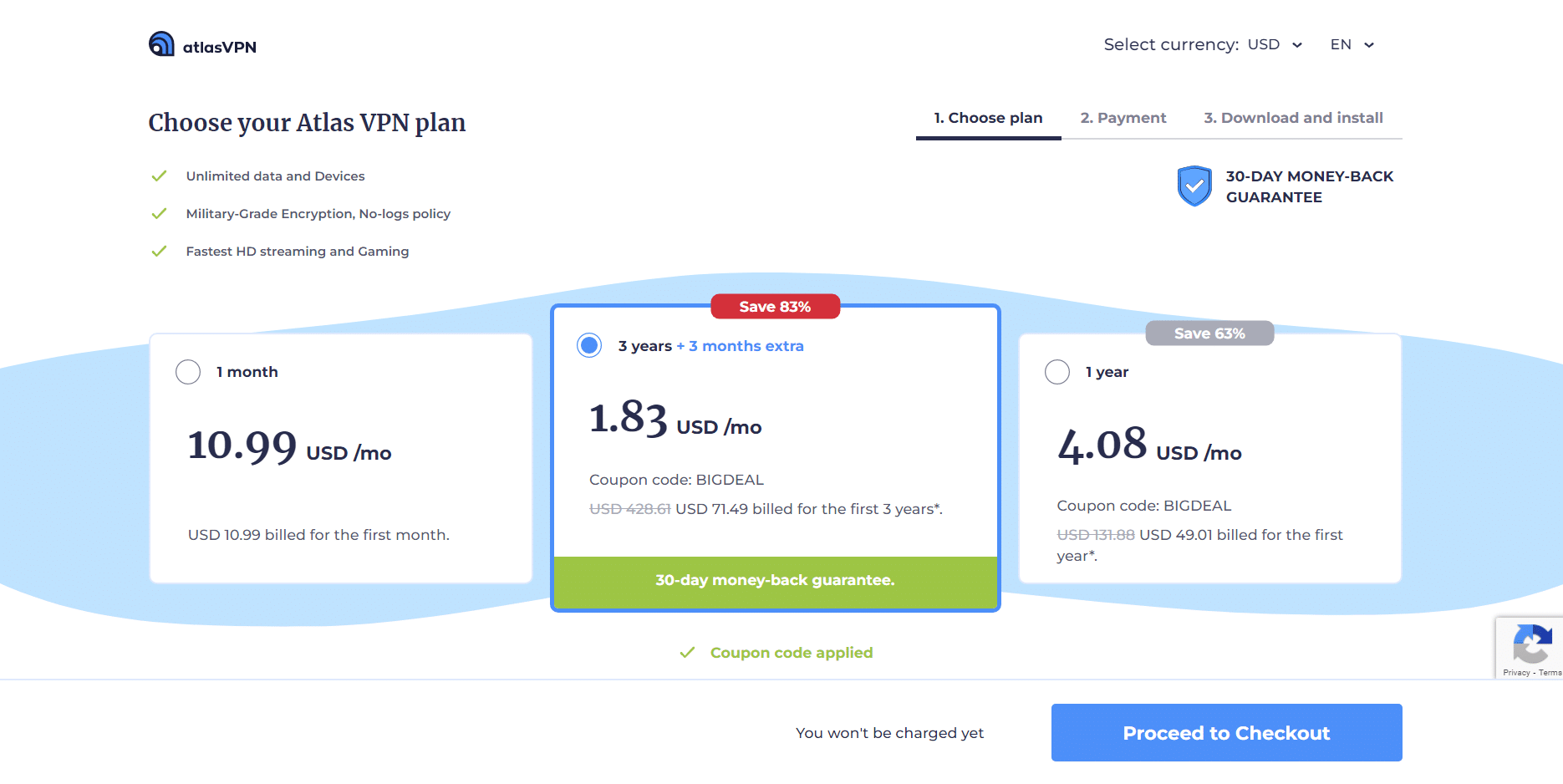 Atlas VPN pricing