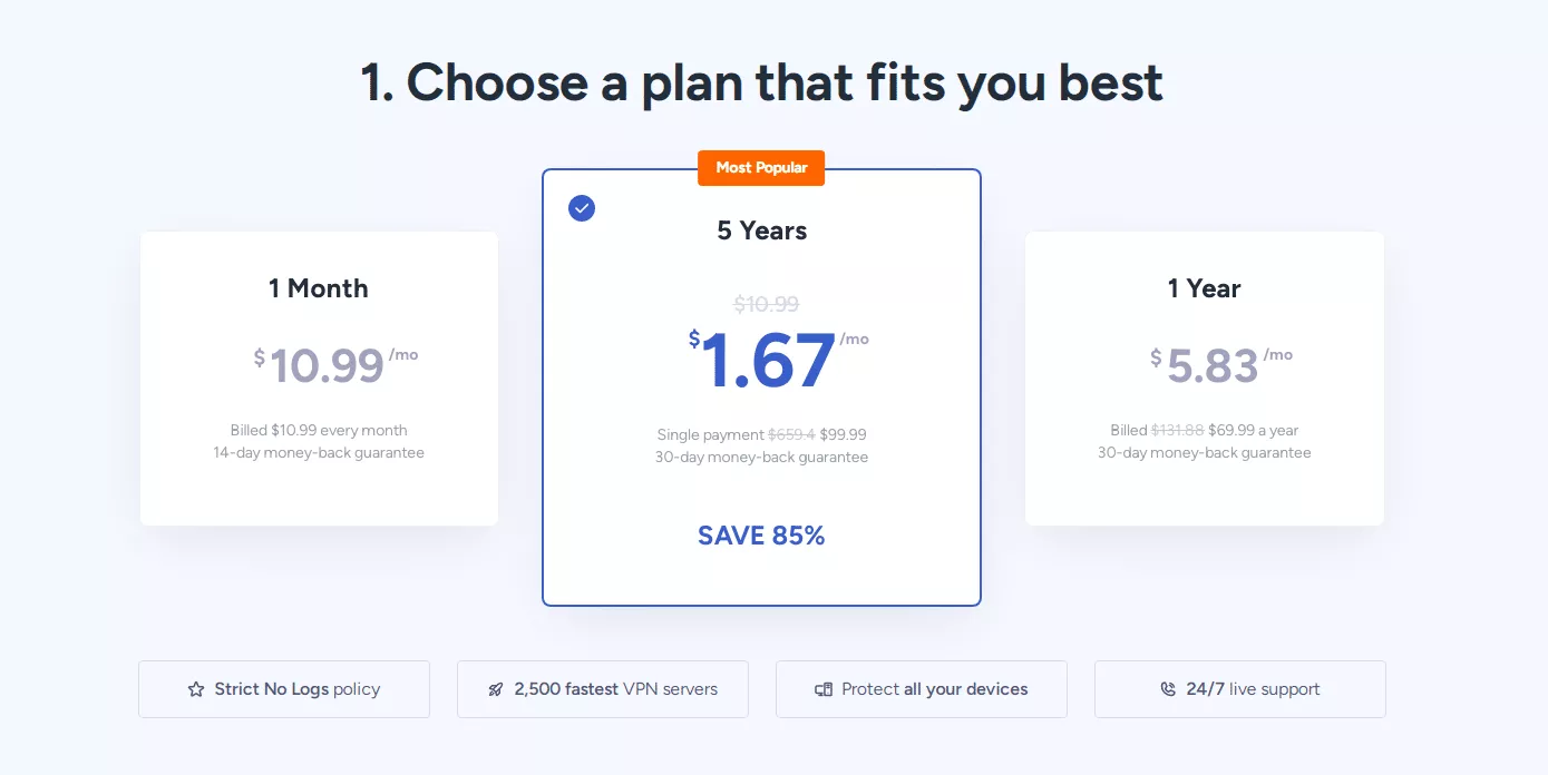 VeePN pricing