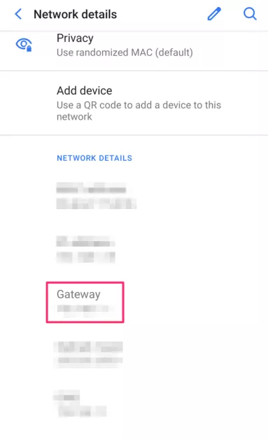 Your router’s IP will be next to Gateway