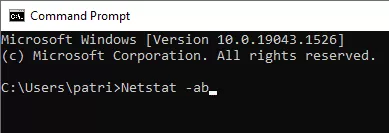 Type Netstat -ab to view all open ports