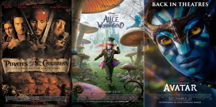 Examples of live-action movies available on Disney Plus