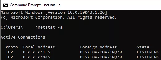 Look to the right of the listed IP addresses to find the port