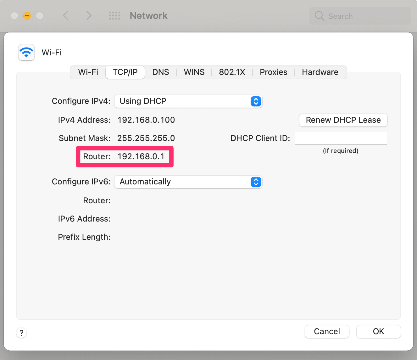 How to find router’s IP address on macOS