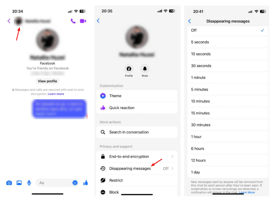 How to send disappearing messages on Facebook Messenger