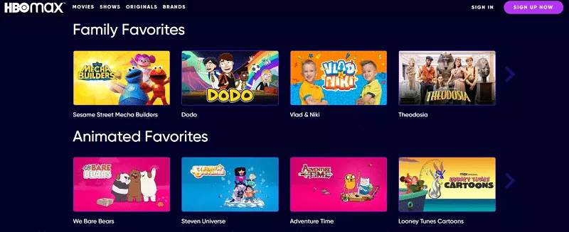 Best streaming services for kids:  HBO Max 