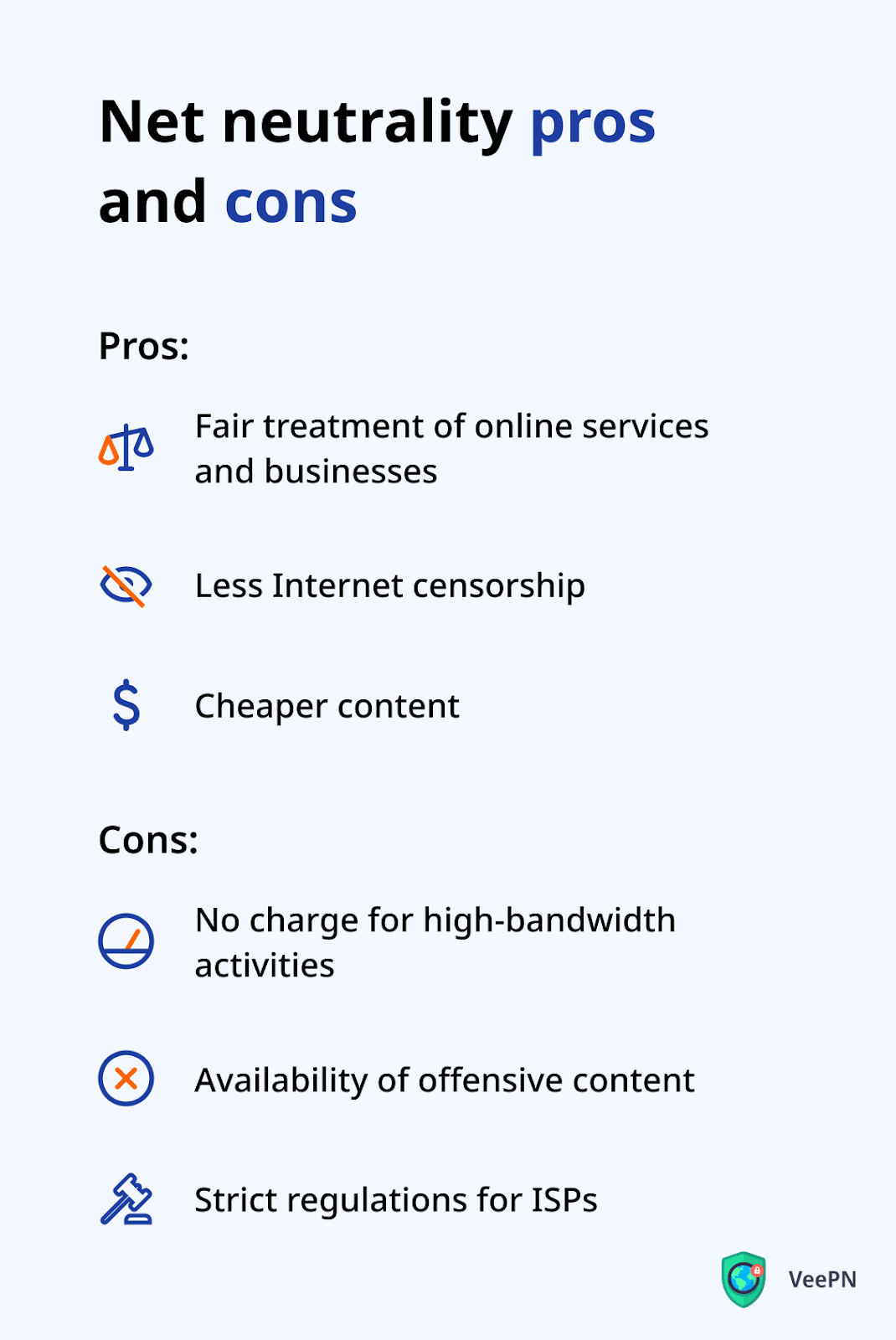 Net neutrality pros and cons
