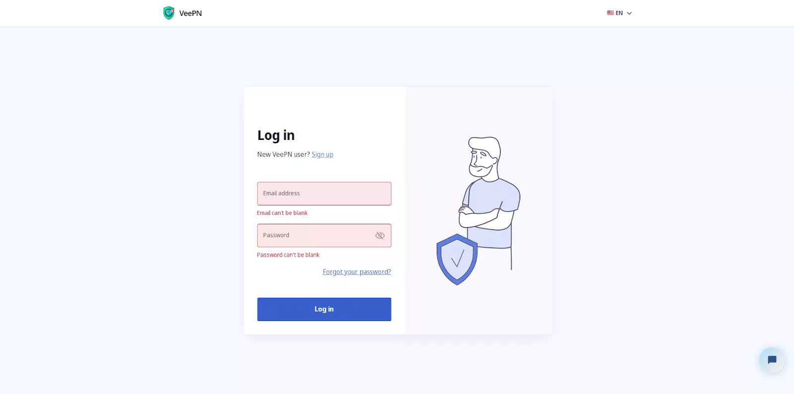 VeePN login