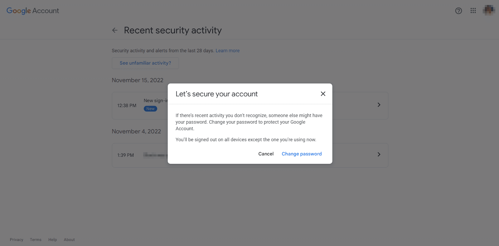 What to do if you get a Google critical security alert