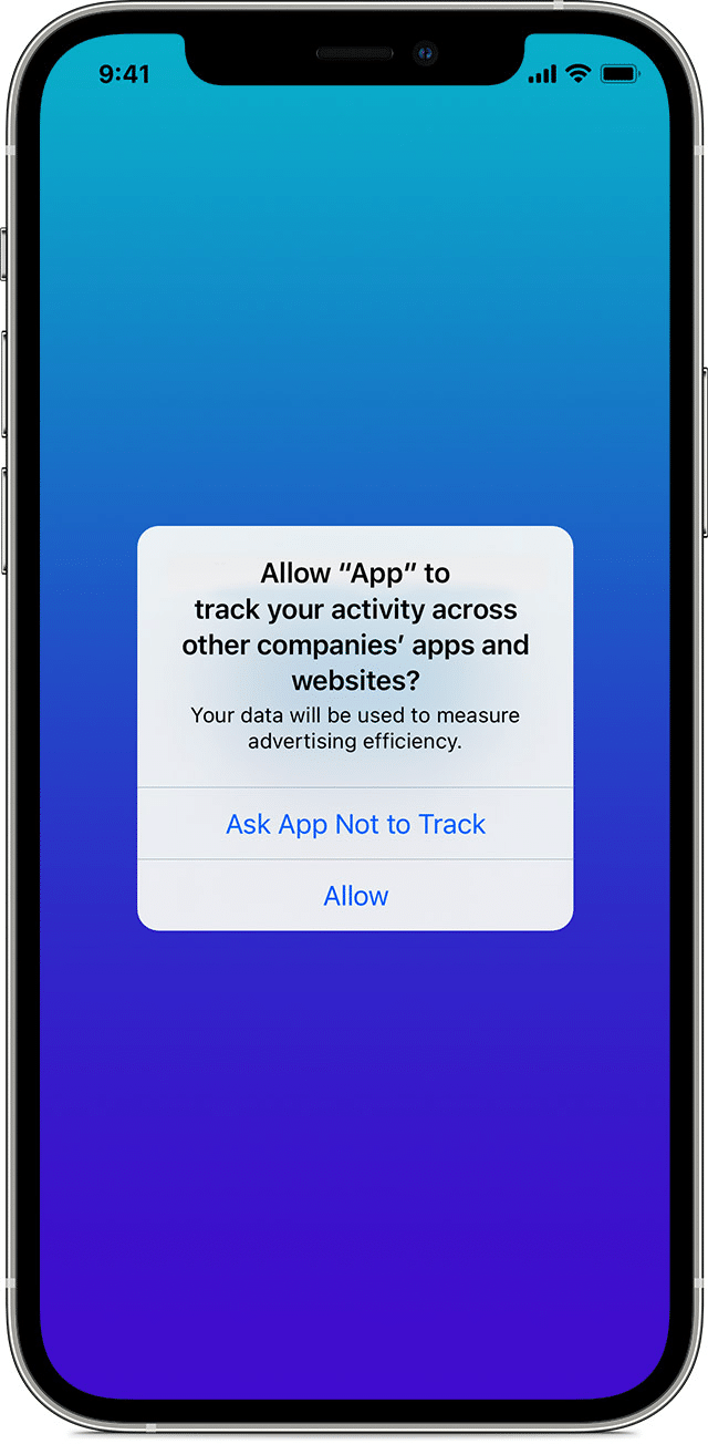 If an app asks to track your activity on an iPhone