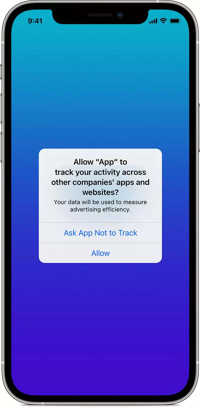 If an app asks to track your activity on an iPhone