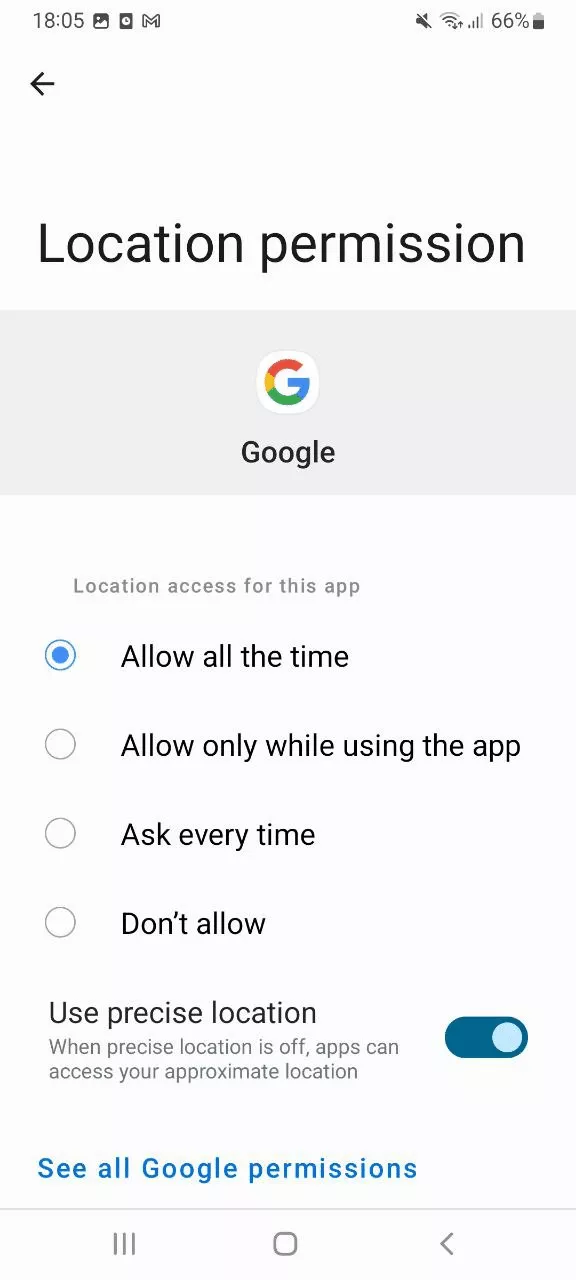  How to give location permission on an Android phone 