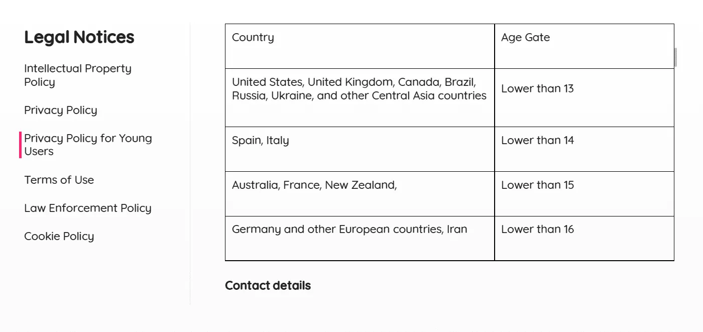 Likee age restrictions 