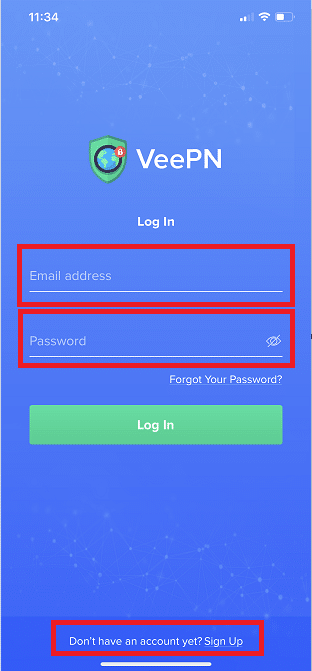 Enter your email, password, and log into the account