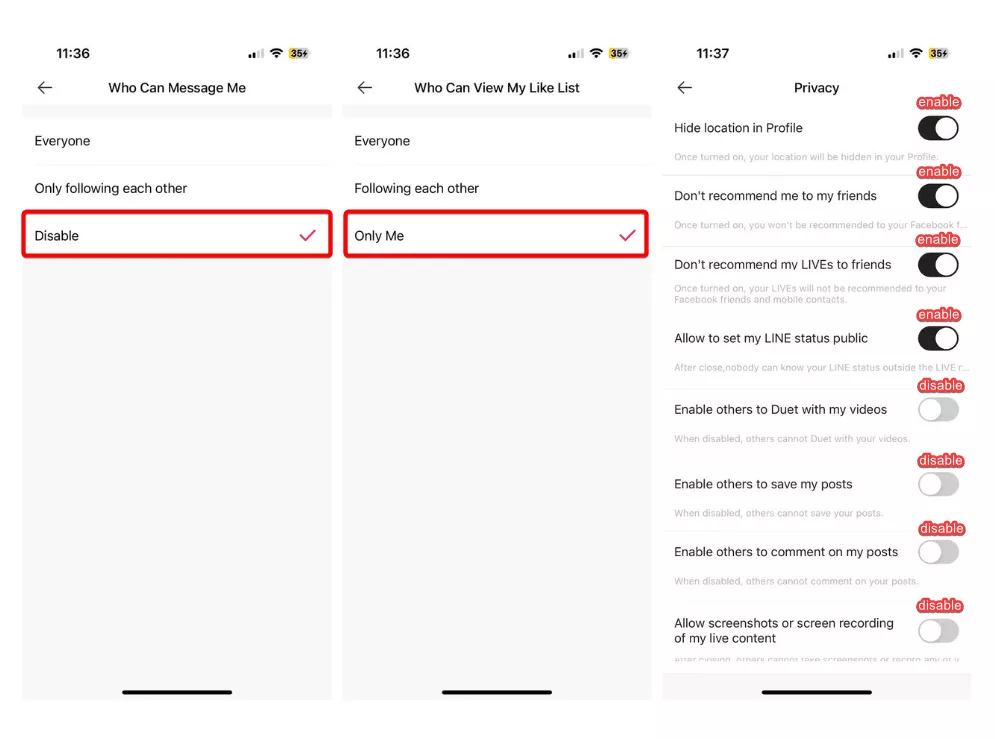 How to optimize Likee's privacy settings 