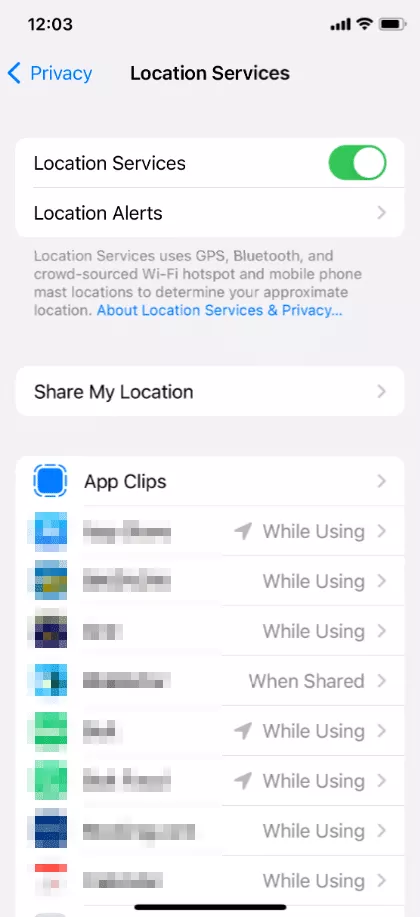 How to see which apps are using your location on iOS