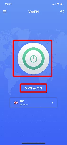 VPN is ON