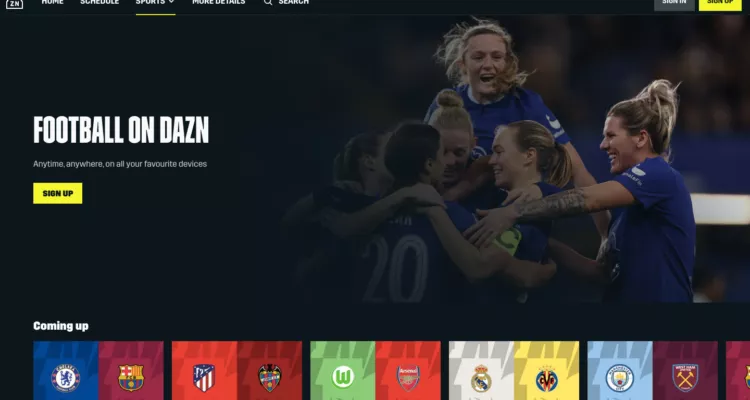 DAZN website