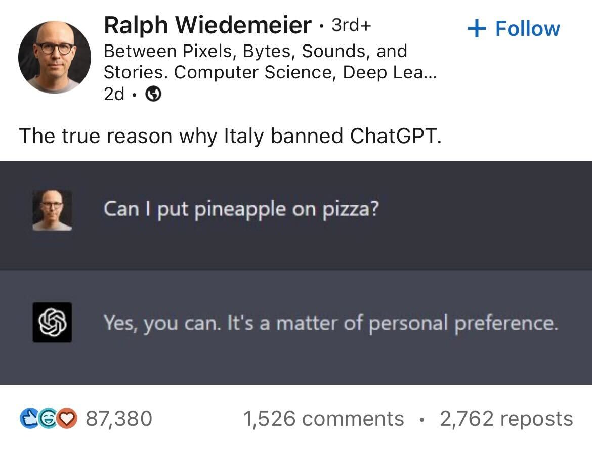 The "true reason" why ChatGPT was blocked in Italy