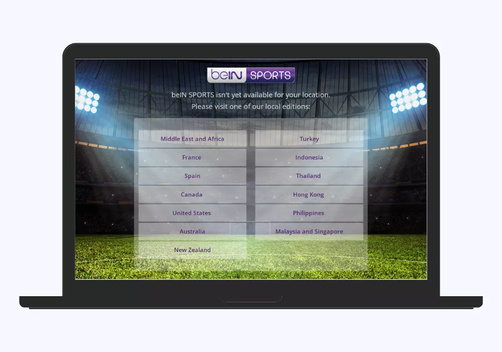 Worldwide beIN sport access: geo-blocks 