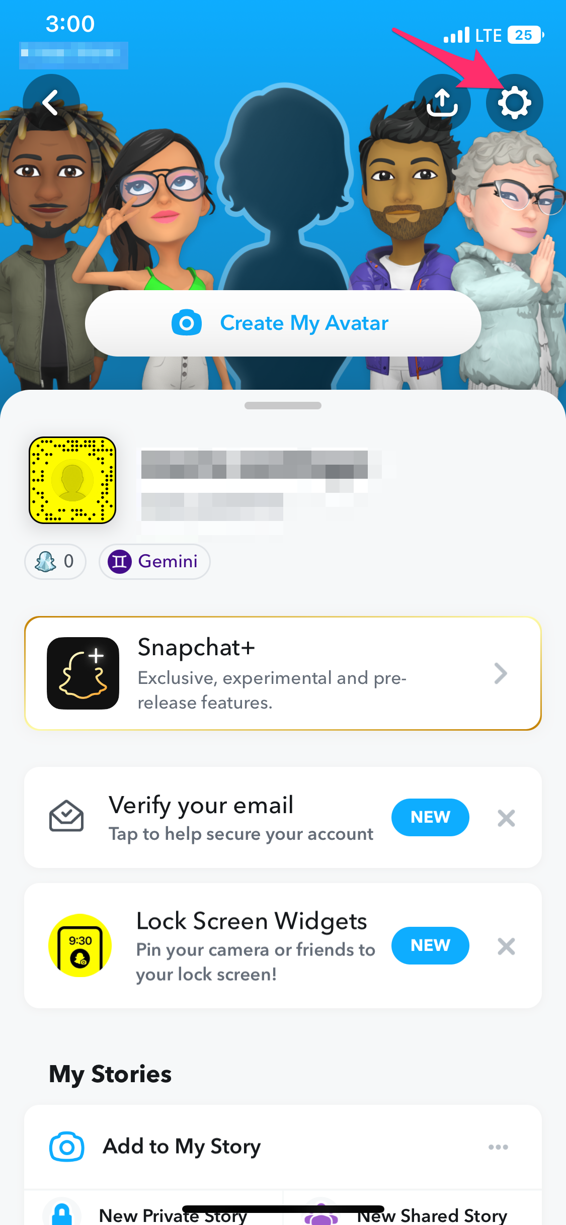 Open your Snapchat account