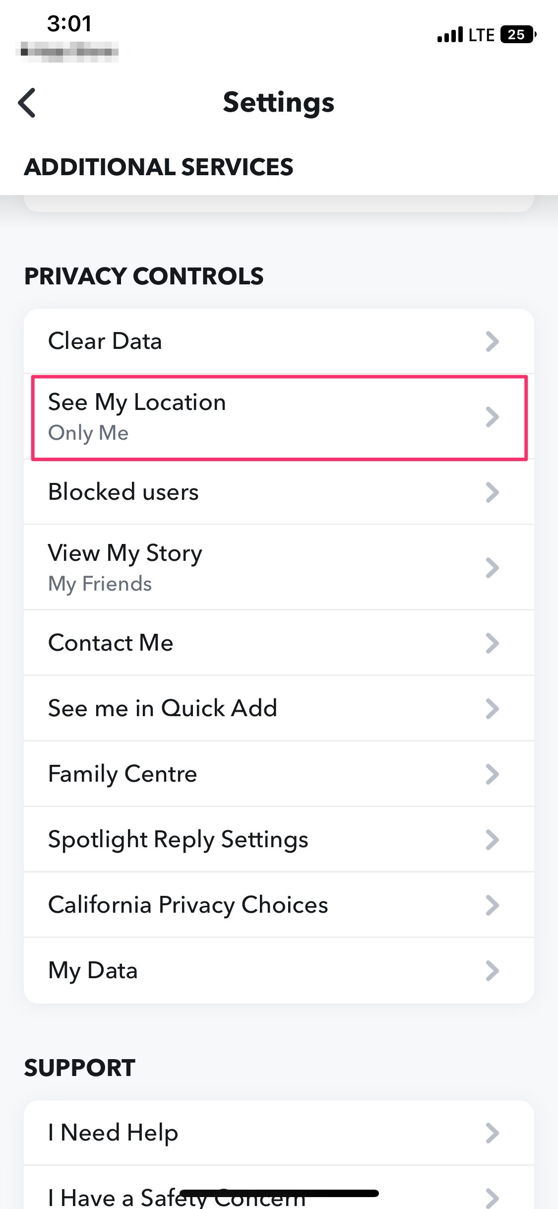 Select the "Set My Location" option
