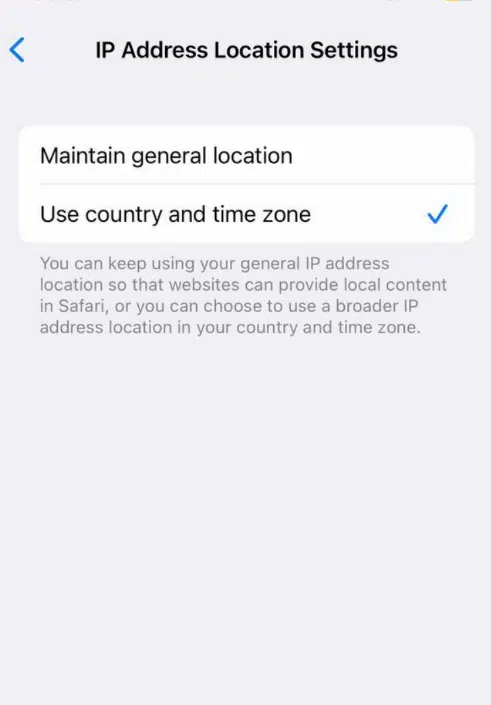 How to change IP Address Location information with iCloud Private Relay