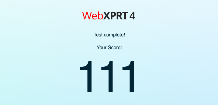 A Chrome browser performance test result.