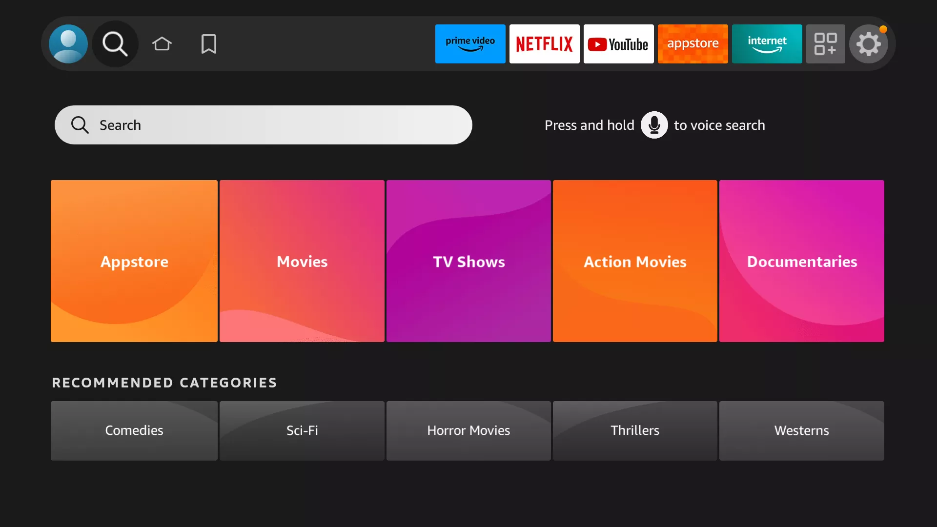 How to install and use VPN for Firestick? Second step - Use the Search option the home screen