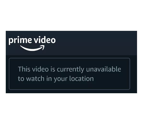 رسالة "الفيديو غير متوفر في موقعك" على Prime Video