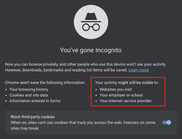 Incognito mode doesn’t stop third parties from tracking you online