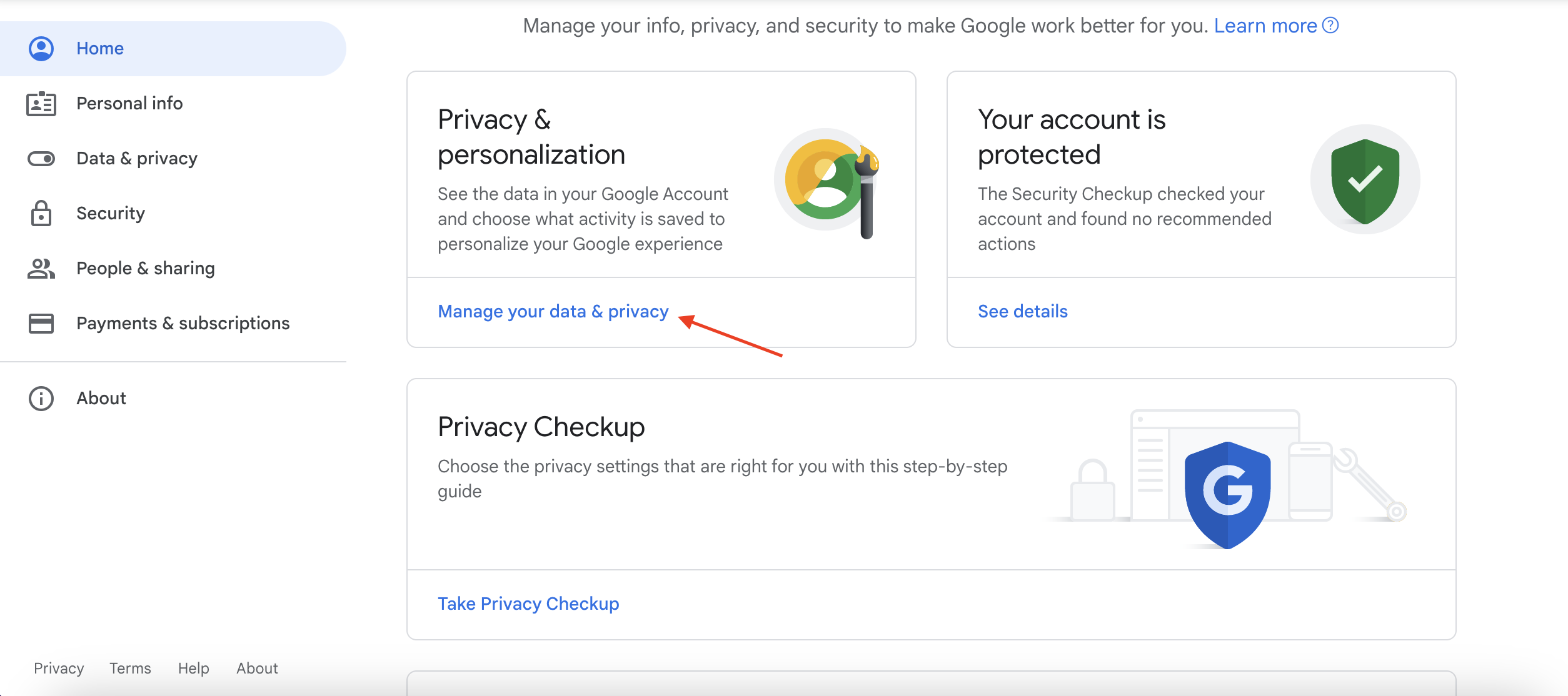 How to turn off ad personalization: Go to Manage your dara & privacy in Google account
