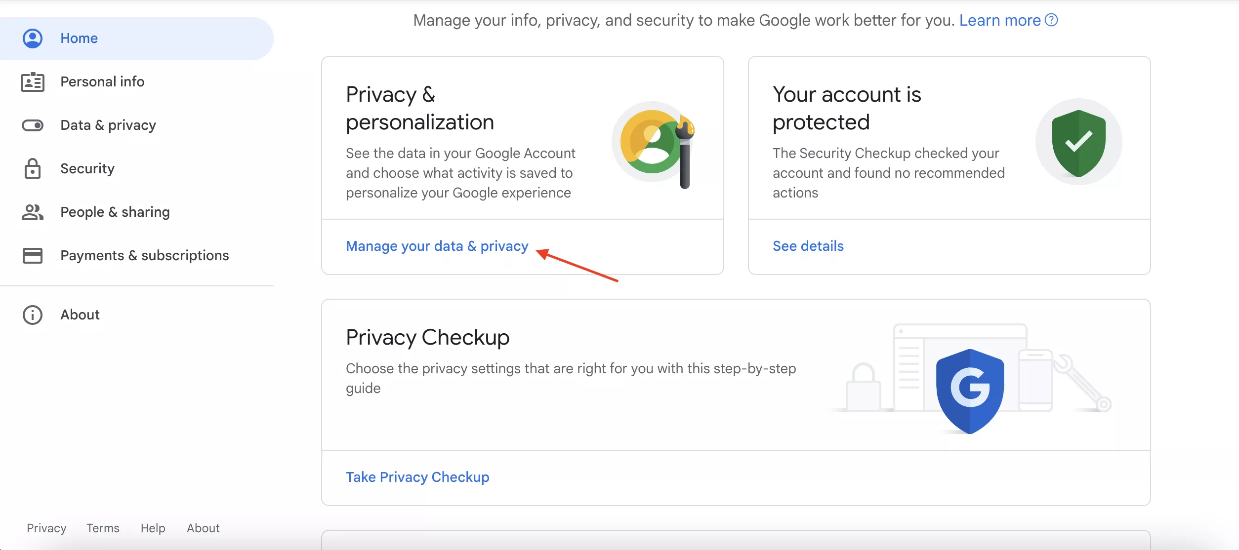 How to turn off ad personalization: Go to Manage your dara & privacy in Google account