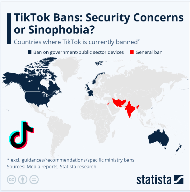 TikTok ban countries