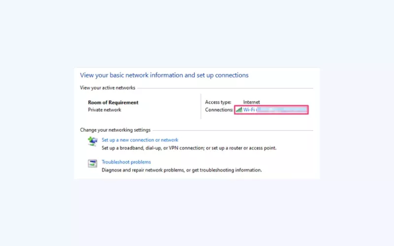 Right-click Wi-Fi and choose your network’s name