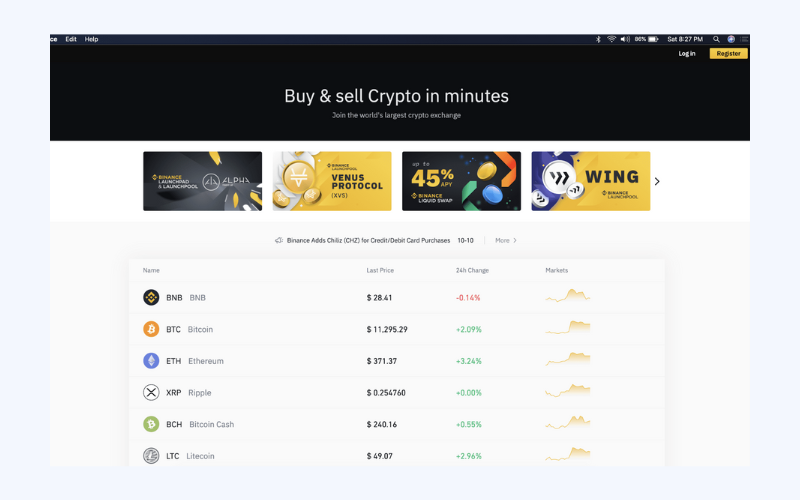 Open your Binance account and trade safely