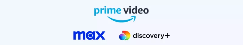 Max and Discovery Plus Prime Video channels logos