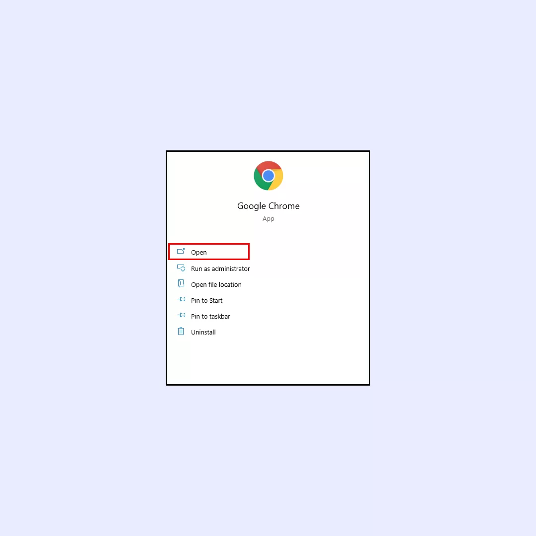 Open Google Chrome