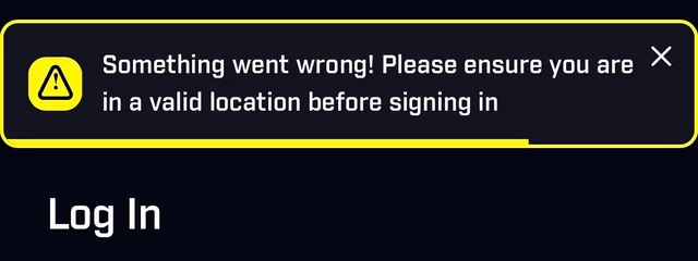 PrizePicks location error message
