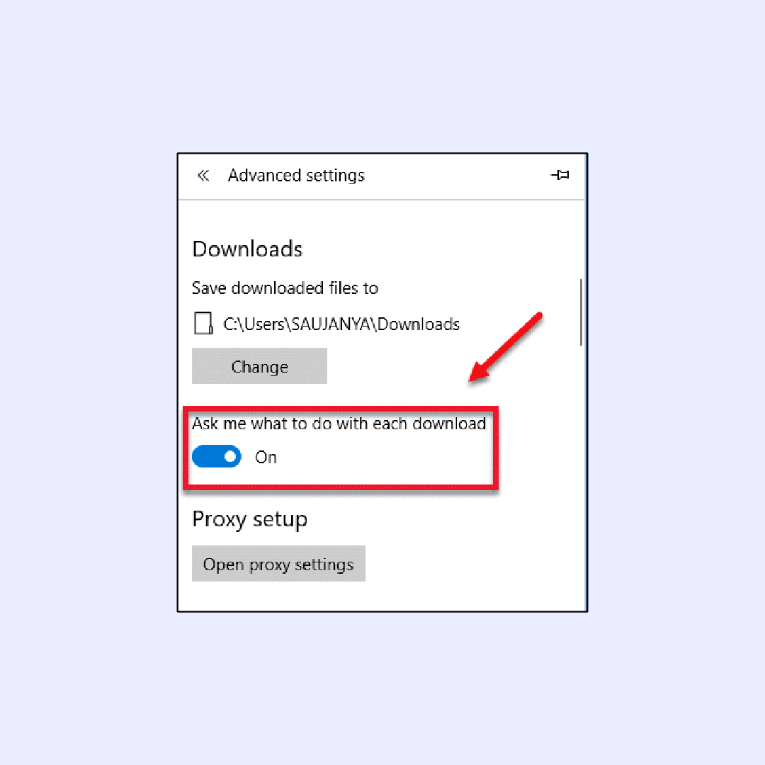 Ask where to download file Edge