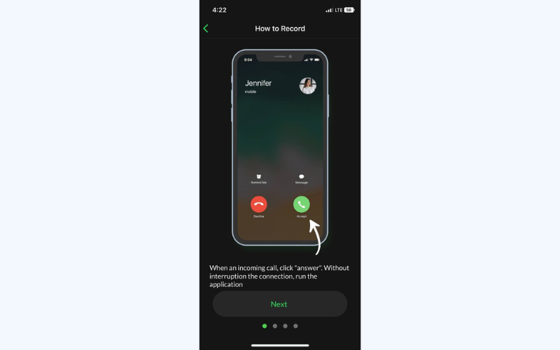 Open the Call Recorder app
