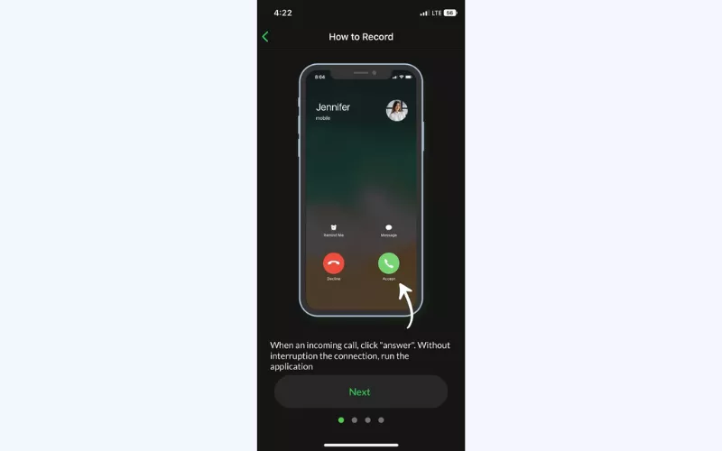 Open the Call Recorder app