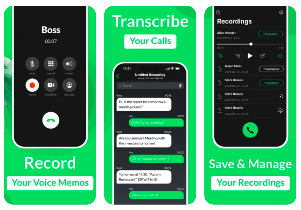 Call Recorder for iPhone app in App Store